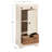 Elegant Paton Solid Wood Accent Cabinet – Wicker Basket Storage with Pull-Out Tray for Living Room-1697883162
