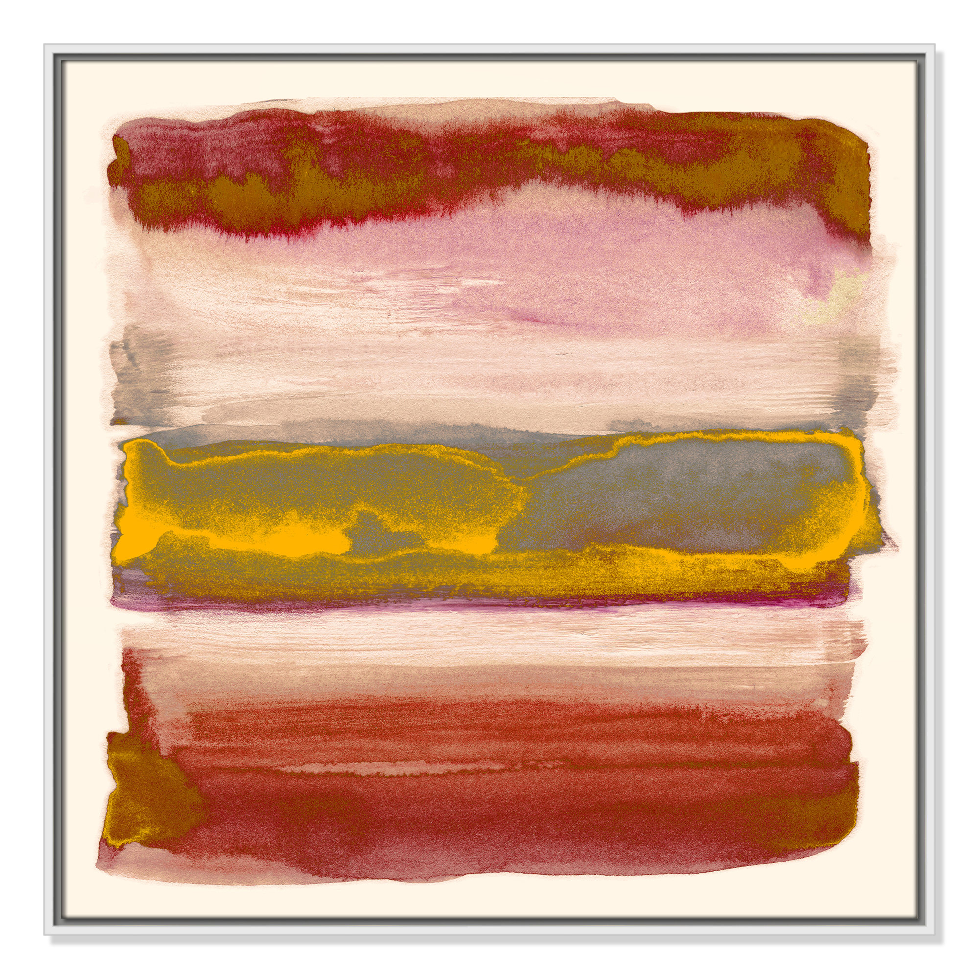 Yellow Sky II Print by Nan, 31.5" H x 31.5" W, White