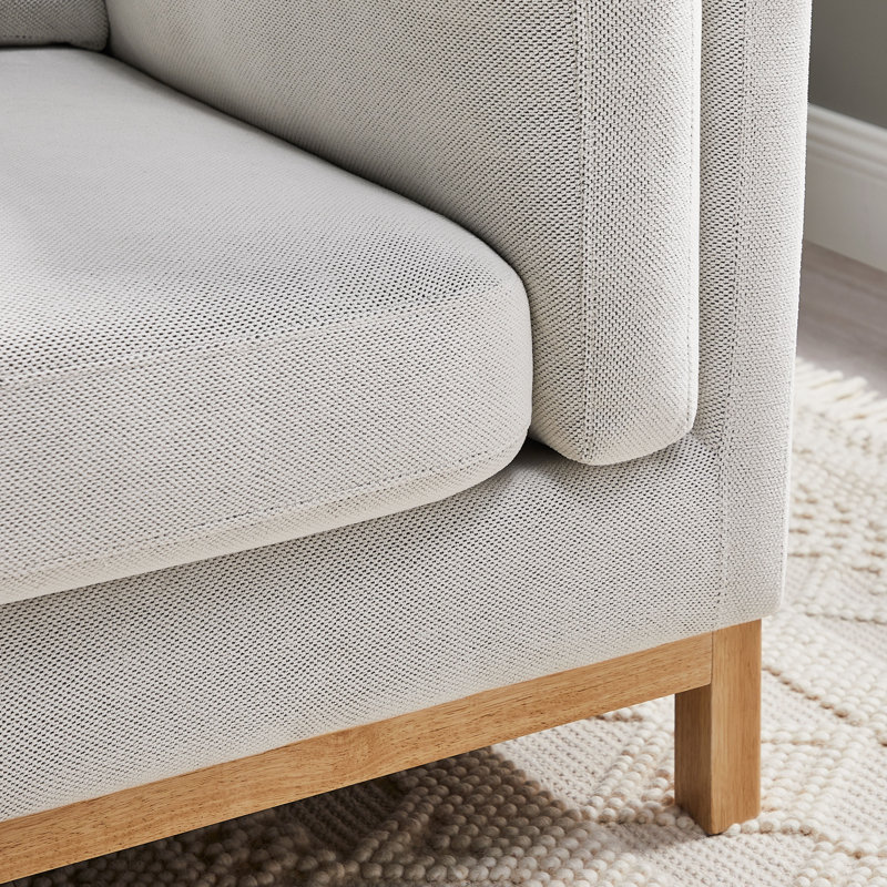 Fauteuil d'appoint surdimensionné 41,34 po Chanequa, Chenille beige