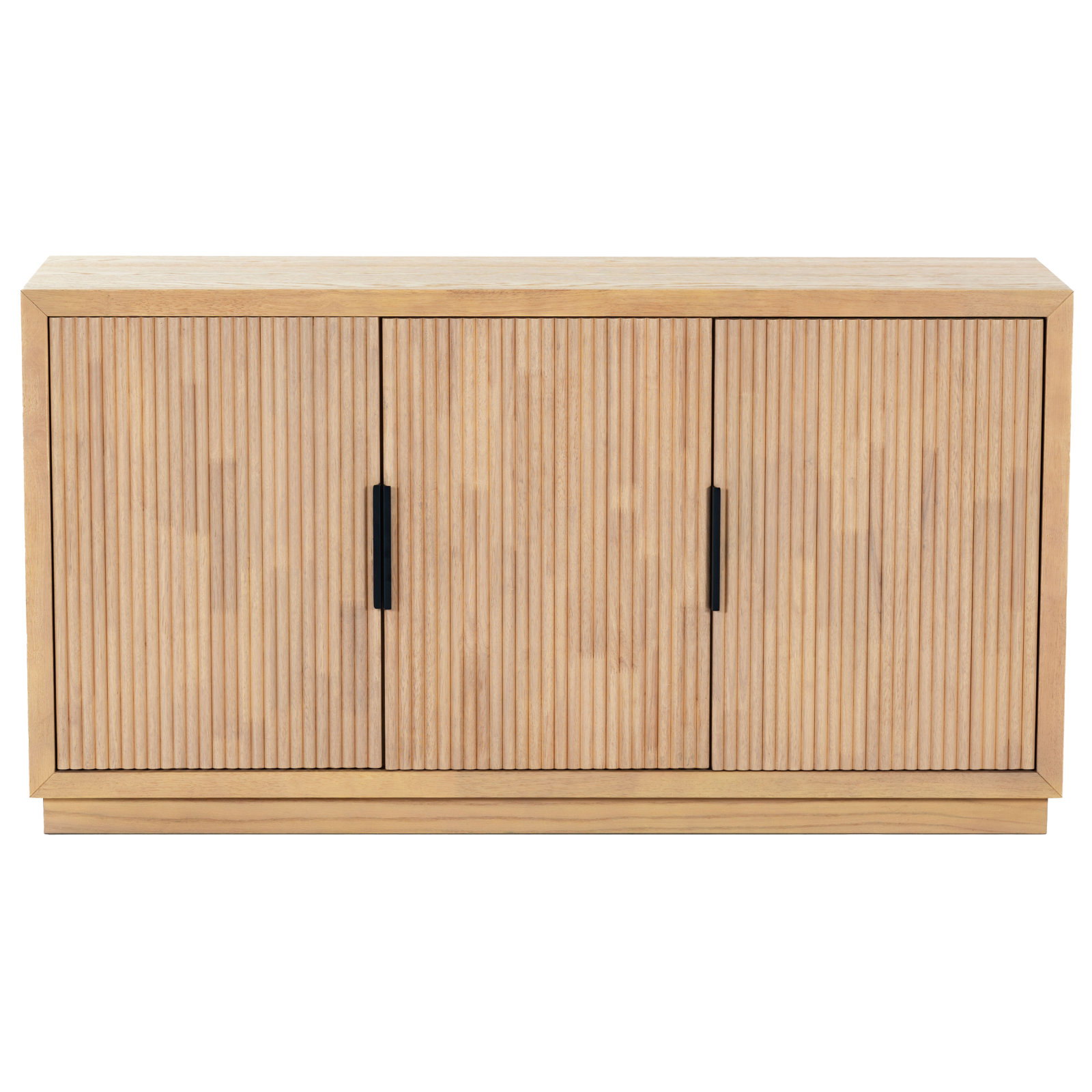 Carmelita 3 Door Reeded Sideboard, Oak