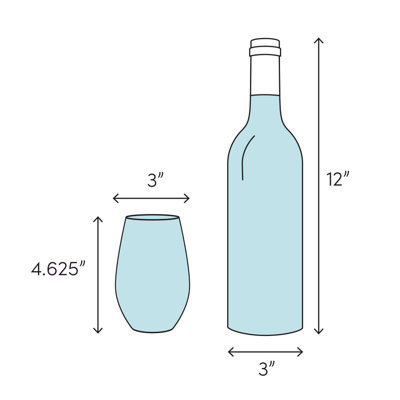 Ensemble de verres à vin sans pied 21 oz 4 pièces Paper Snowflake