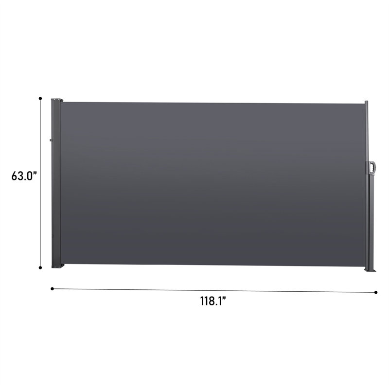 Écran d'intimité et de protection d'extérieur Kayisha, H 63 po x l 118,1 po x P 1,58 po