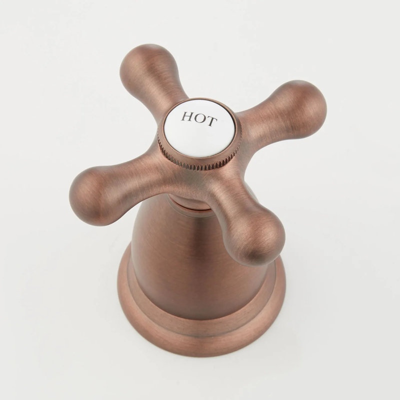 Victorian Widespread Bathroom Faucet with Cross Handles, Oil Rubbed Bronze