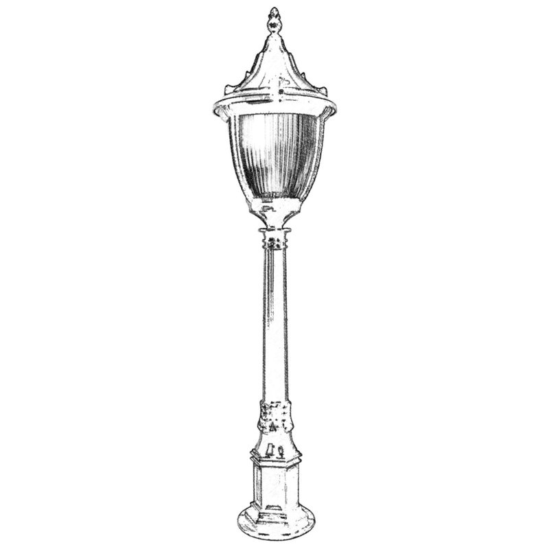 Aarjan Ribbed Lamp Post (Full)