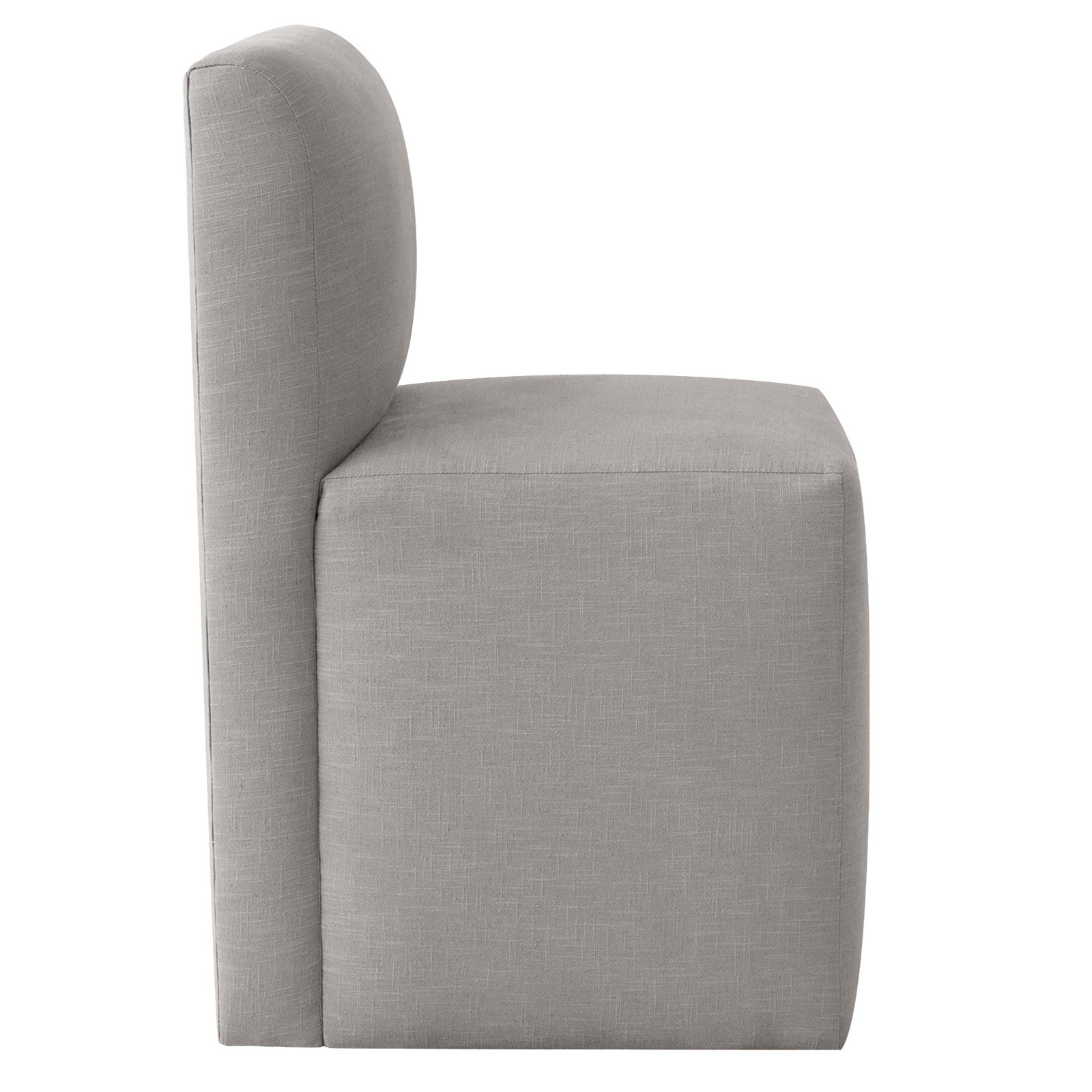 Mendy Linen Parsons Dining Chair, Classic Grey Linen