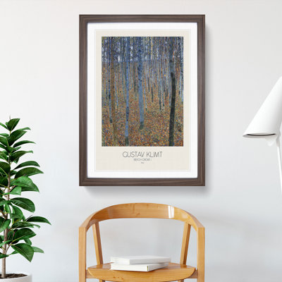 Beech Grove Forest with Border by Gustav Klimt - Picture Frame Painting
