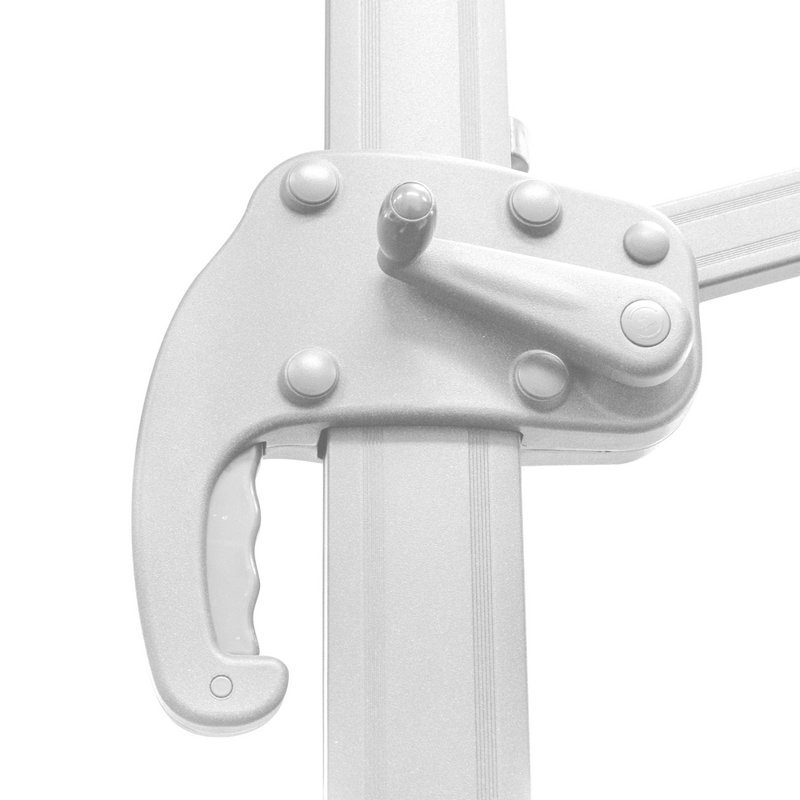 Israel 300cm Cantilever Parasol, White, White