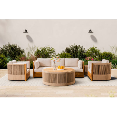 Layton 4-Piece Acacia Outdoor Seating Group