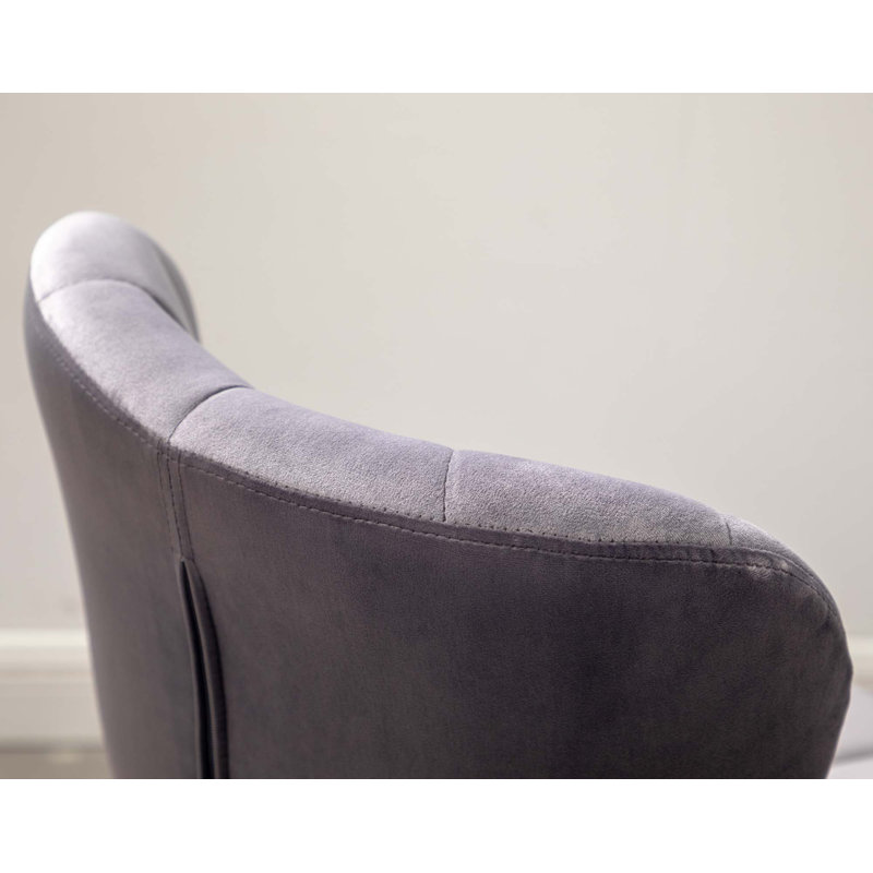 Upholstered Adjustable Swivel Barstools, Set Of 2, Grey