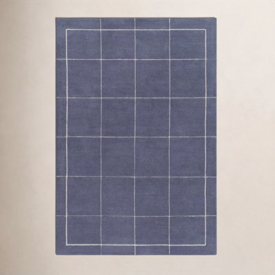 Mallory Hand-Tufted Blue Geometric Rug