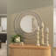 Miroir mural rond en bois de bambou-1728147086