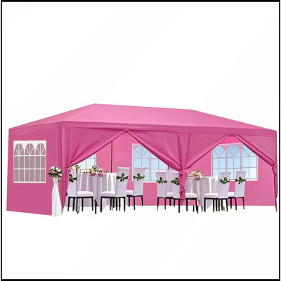 Pavillon de jardin extérieur 10 x 20 pi avec 6 parois latérales amovibles