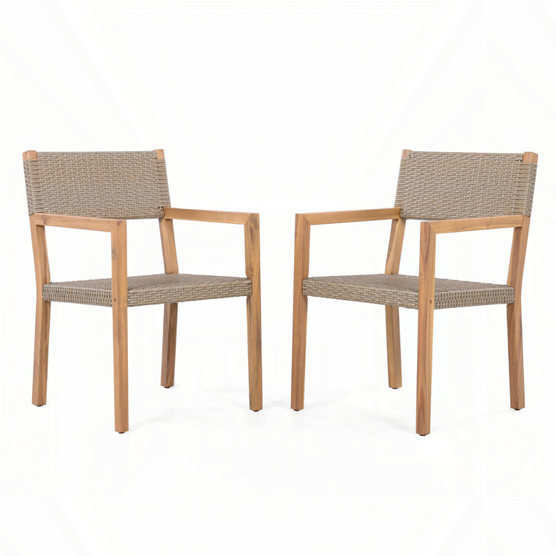Ensemble de 2 chaises de salle à manger d'extérieur