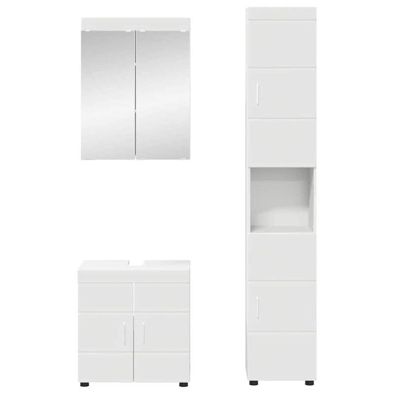 Vanity & Mirror Set, White