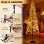 Arbre alpin illuminé de 7 pi avec base blanche à lumières DEL 2100-480060791
