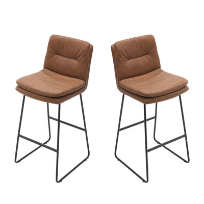 Carena Upholstered Counter Stool with Metal Frame
