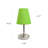 Amandev Simple Designs Sand Nickel Mini Basic Table Lamp with Tapered Fabric Shade-727904196