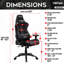 Fauteuil de jeu ergonomique à haut dossier pour PC