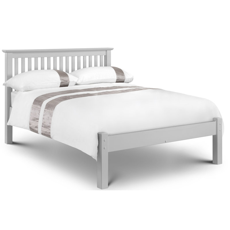 Scoggins Bed, Double (4'6), Mattress not Included, Dove Grey