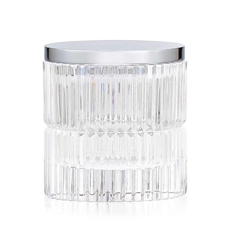 Prisma Bathroom Storage Container, Clear/Polished Chrome