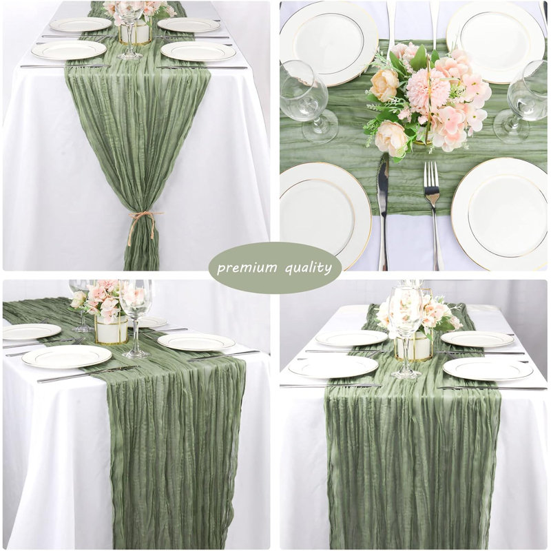 12-pack 10ft Boho Cheesecloth Table Runners
