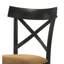 Chaise d'appoint en cuir brun, noyer et finition noire (ensemble de 2)