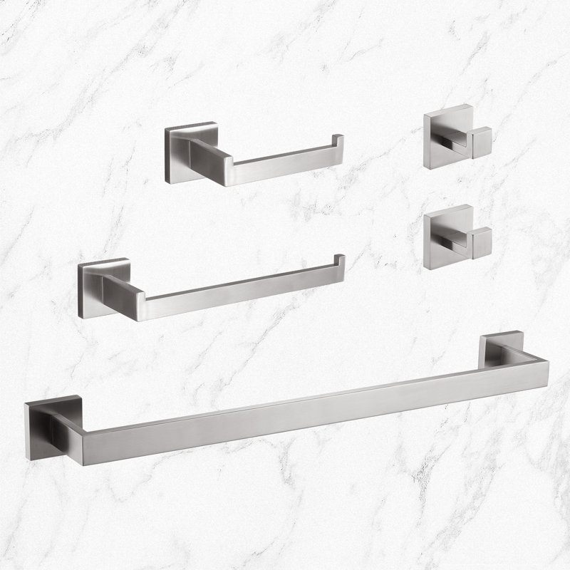 5 - Piece Bathroom Hardware Set, Brushed Nickel