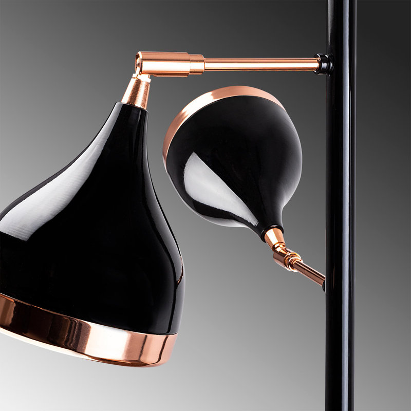 Lampe sur pied à branches 64,06 po Cawe, Bronze / Noir