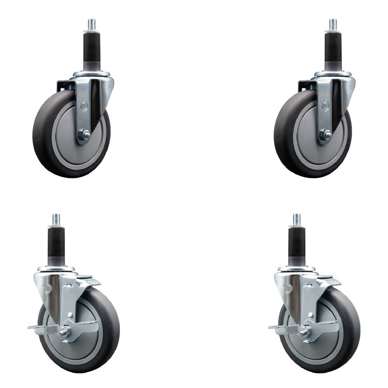 Ensemble de roulettes extensibles en caoutchouc Thermoplastic
