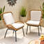 Chaises d'extérieur brunes - Style avec structure club élégant et fer stable