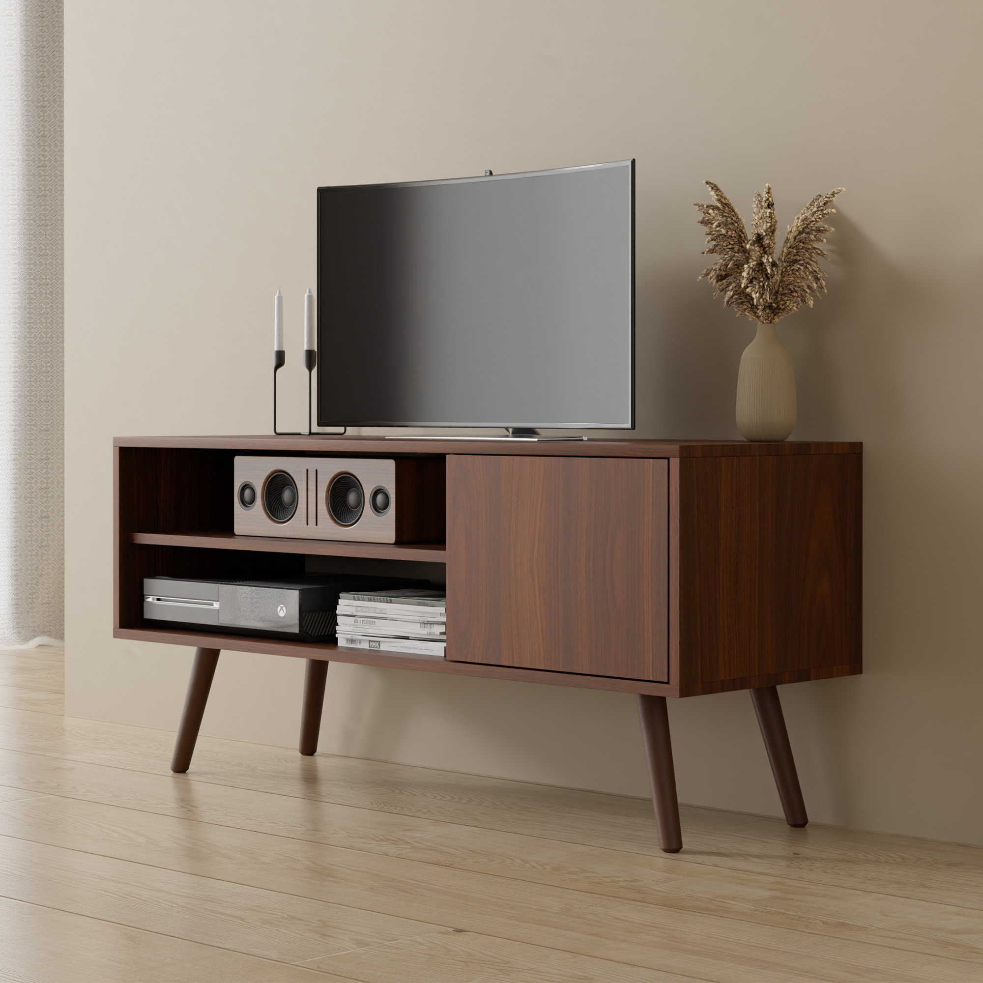 Millwood Pines Wrought Studio™ TV Stand For 50 Inch TV with Adustable ...