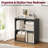 2-Tier Bookshelf Storage Shelves, 23.7 Inch Open Shelf Bookcase, Floor Standing Unit Wooden Bookcase Storage Organizer,Dark Gray-1082592361