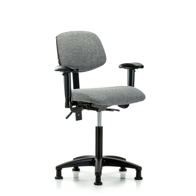 Chaise de travail ergonomique Rosalind, Patins, Gris, Inclus