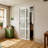 96"H Full-Assembled 3-Lite Primed Frosted Closet Sliding Doors With Hardware Kit & Handles-104313137