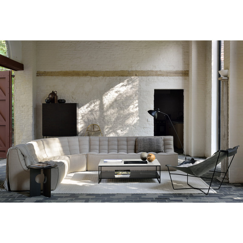 N701 Modular Sofa Set - Combo Left - 1 Seater + 2 Seater + 90° Square Corner, 30" H x 119" W x 91" D