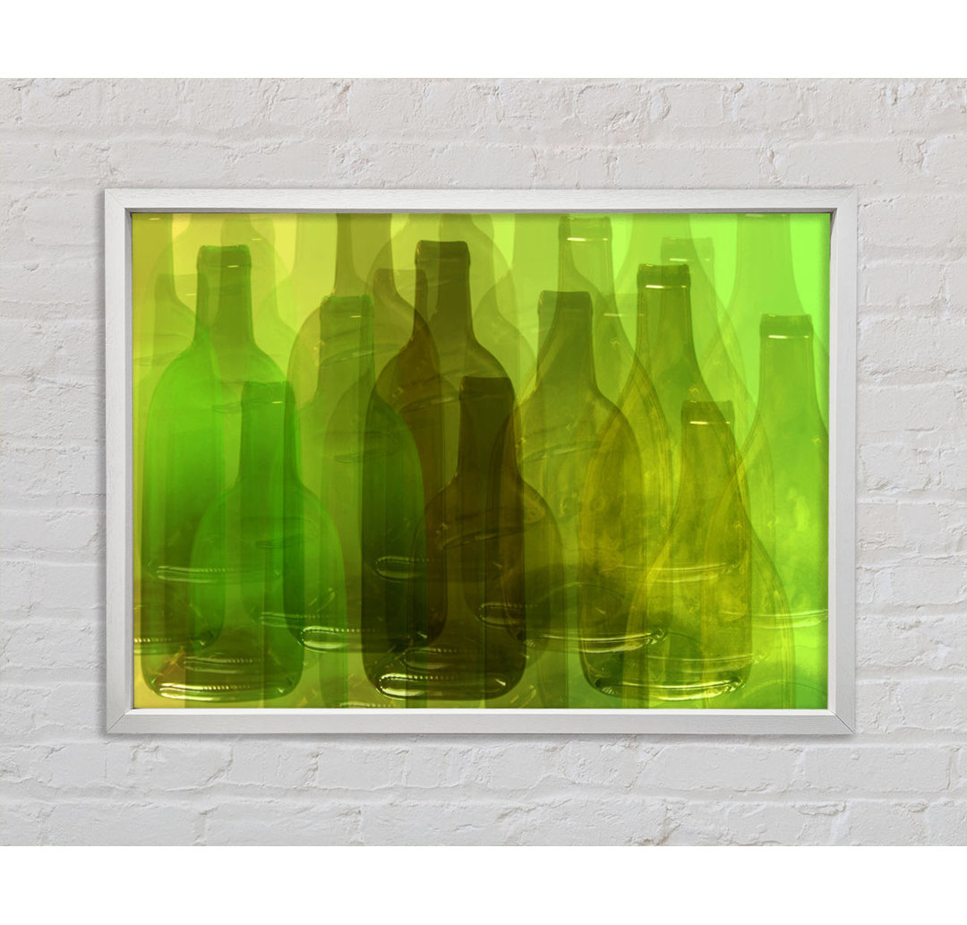 Just Wine Bottles - Single Picture Frame Kunstdrucke auf Leinwand