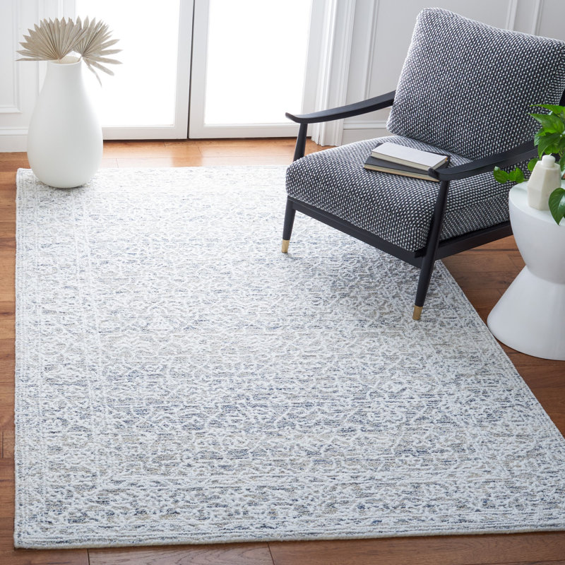Metro Hand Tufted Performance Floral Rug, Rectangle 5' x 8'