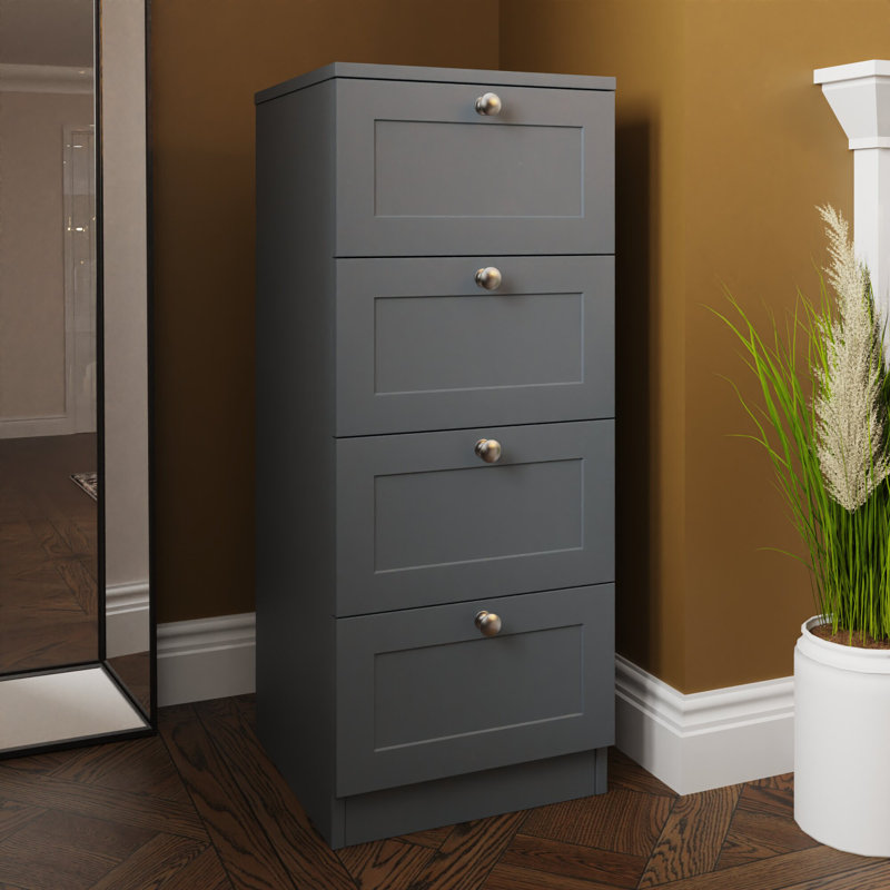 Artus Shaker 4 Drawer Chest Of Drawers Matt Grey