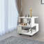 Table d'appoint blanche à 3 niveaux avec rangement ouvert, style moderne-805486941