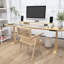 Chaise avec accoudoirs en bois massif Erna