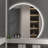 Wall Mounted Dimmable Semicircular LED Mirror Anti-Fog Backlit Lighted Bathroom Vanity Mirror-747328881