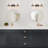 3 - Light Dimmable Brass Armed Sconce