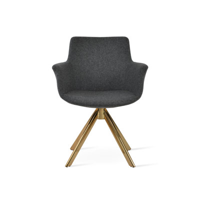 Chaise avec accoudoirs pivotante Bottega