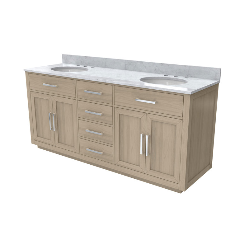Dexterity 72" Double Bathroom Vanity Set, Light Sage