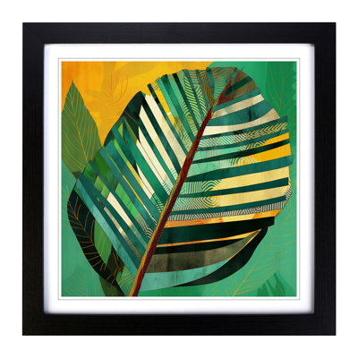 Tropical Leaf Constructivism No.3 - Framed Print