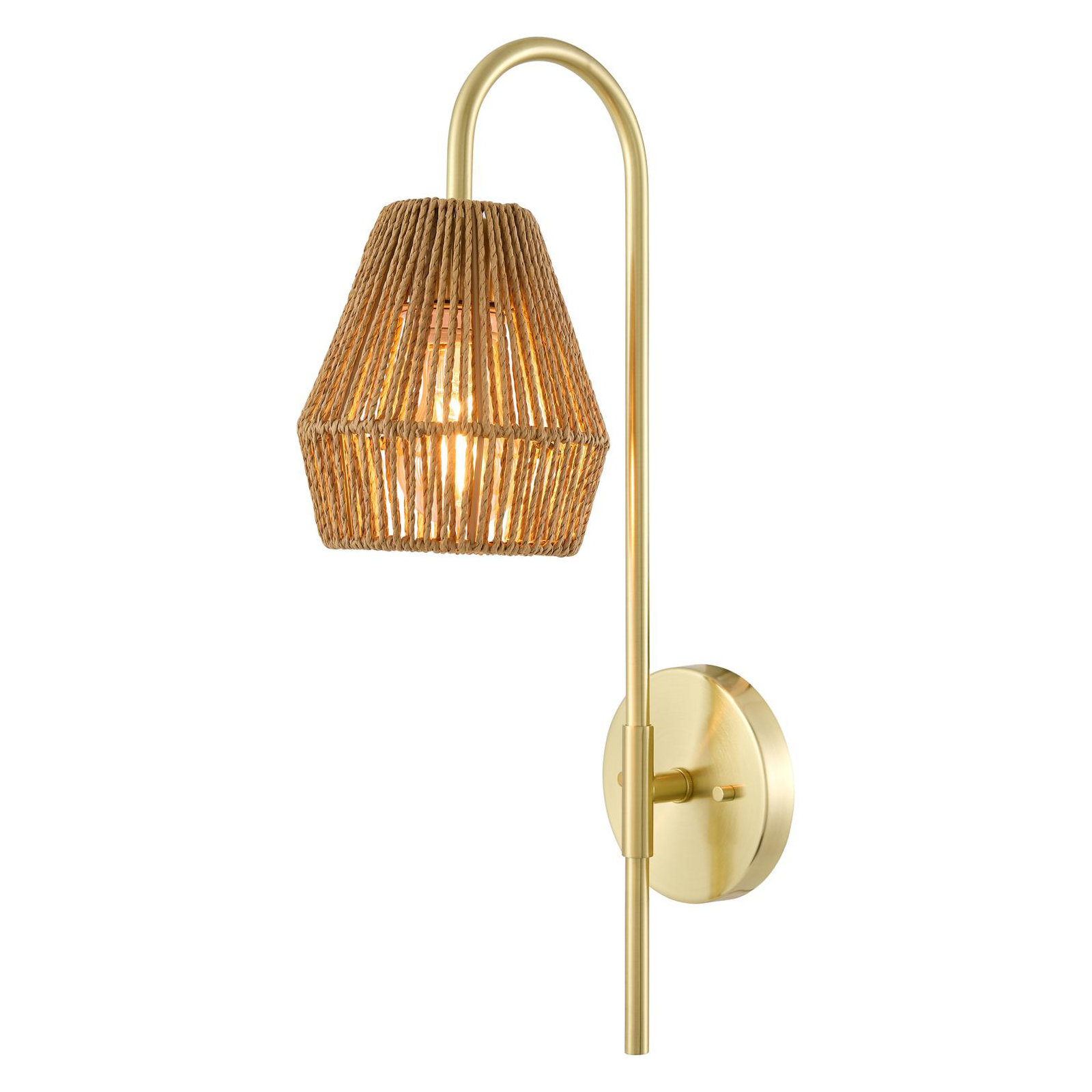 Coallier 20" H 1-Light Hardwired Wall Sconce, Gold