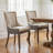 Chic Mid-Century Dining Chair Set(Set Of 2) - High Back Support, Solid Wood Frame, Bronze Accents-1431293431