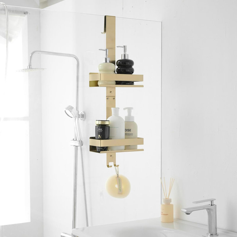 Over-the-Door Stainless Steel Shower Caddy