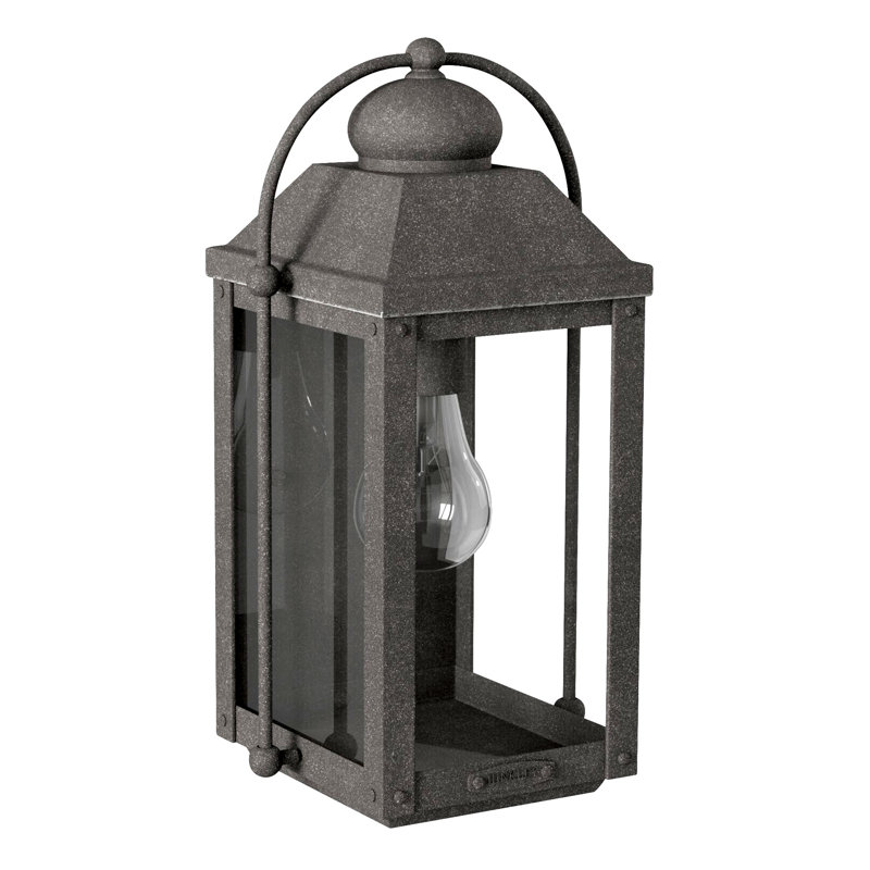 Anchorage Outdoor Wall Lantern, Aged Zinc, No