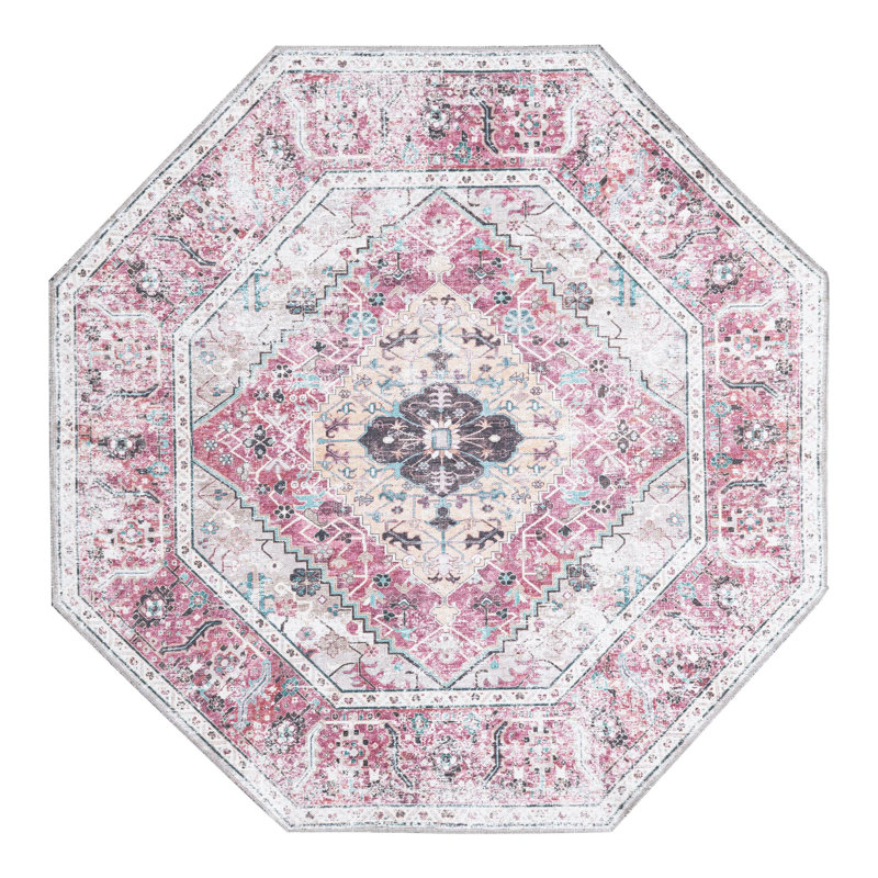 Njay Oriental Indoor Rug, Octagon 5' x 5'
